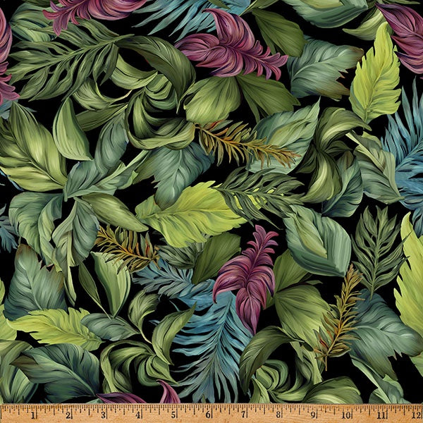 Hoffman Fabrics Island Bouquet Leaf fabric X5675-178-Leaf
