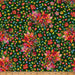 Hoffman Yuletide Blooms Hunter fabric - X5551-60-Hunter