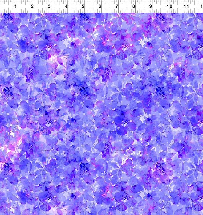 Blooming Day & Night Purple Shadows fabric