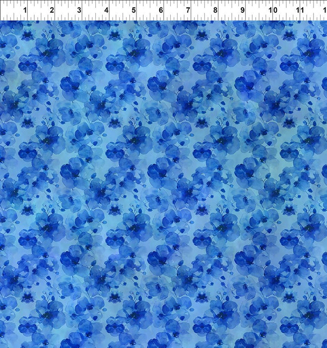 Blooming Day & Night Royal Blossoms fabric
