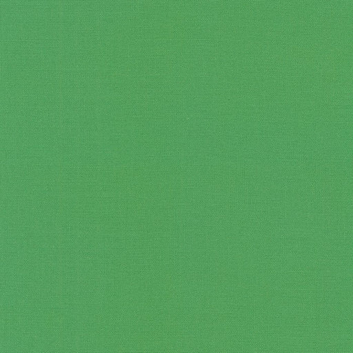 Leaf Kona Cotton solid quilting fabric by Robert Kaufman. 100% cotton fabric in a green color.