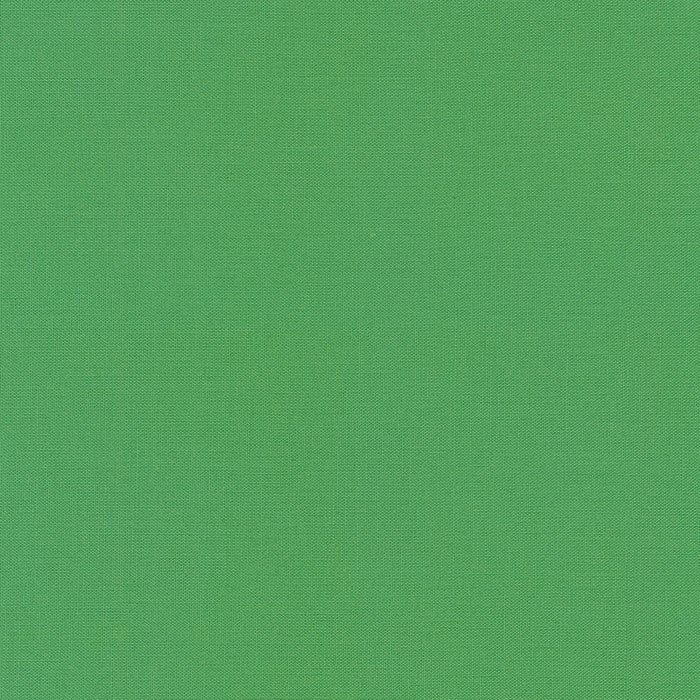 Leaf Kona Cotton solid quilting fabric by Robert Kaufman. 100% cotton fabric in a green color.