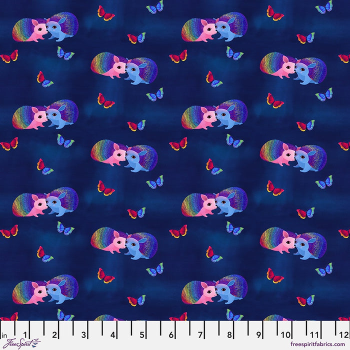 Love Bright - Navy fabric || Love in the Wild fabric collection