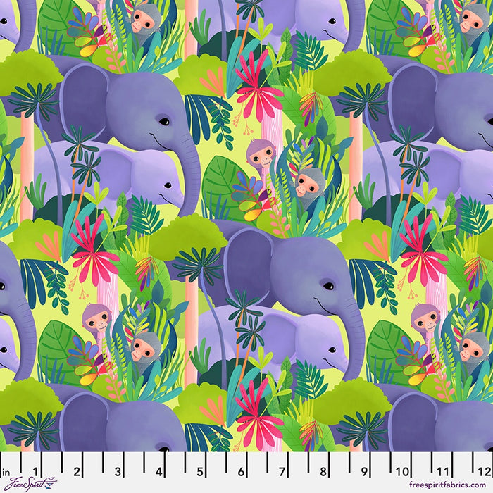 Love in the Jungle - Green fabric || Love in the Wild fabric collection