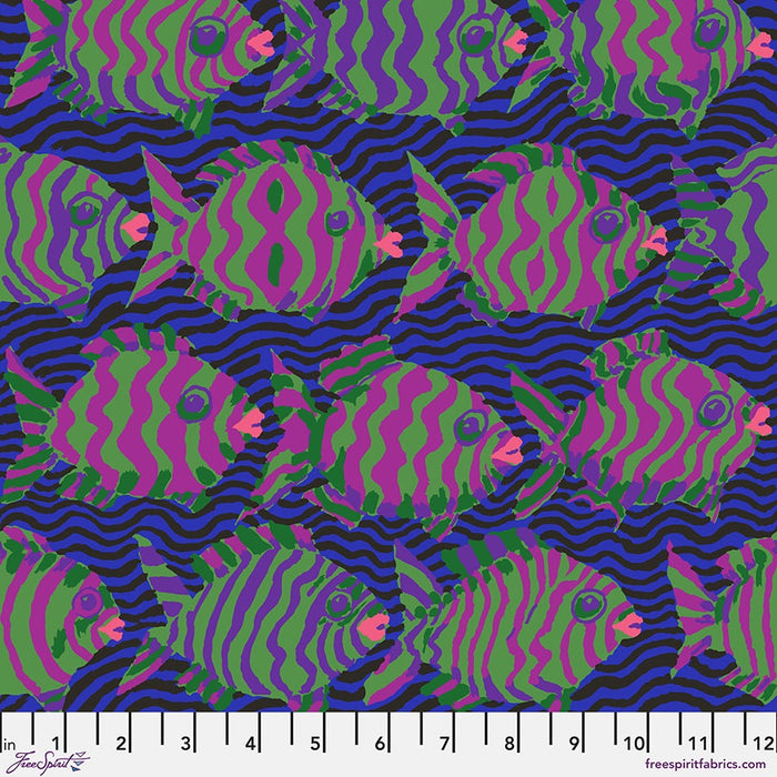 Minnows in Blue Kaffe Fassett Collective August 2025 fabric
