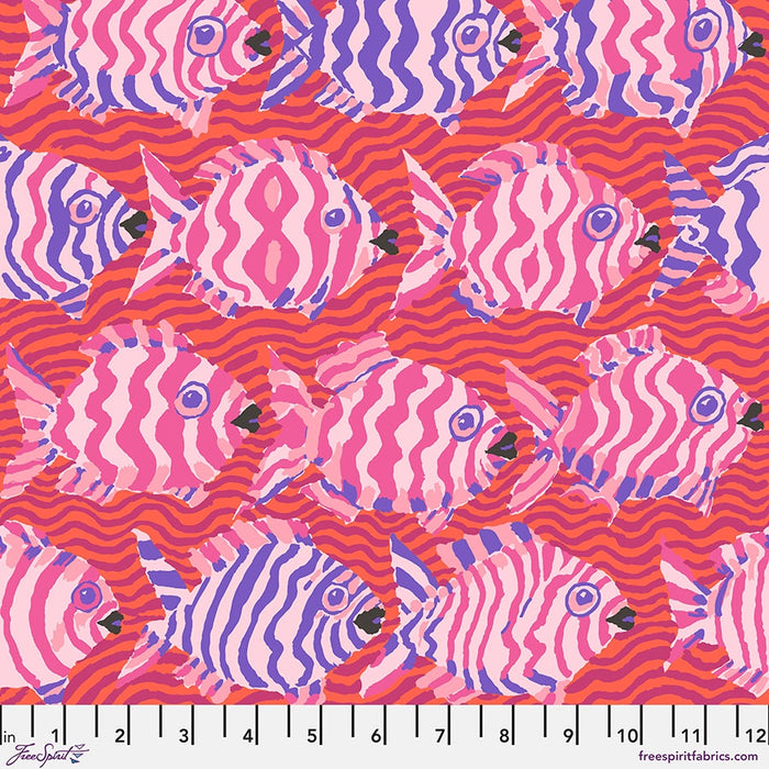 Minnows in Red Kaffe Fassett Collective August 2025 fabric