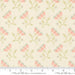 Fabric pattern with geometric shapes on a beige background, featuring the Moda label.