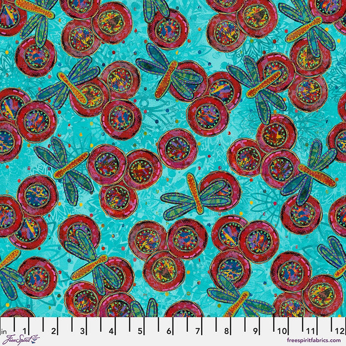 Dragonfly Dance Flight - Mint fabric - PWSP110.MINT