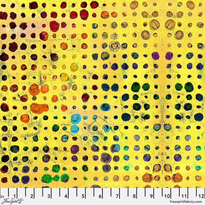 Dragonfly Dance Glow - Yellow fabric - PWSP004.YELLOW