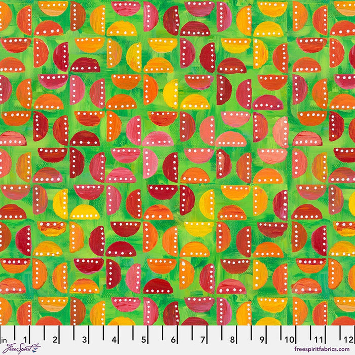 Dragonfly Dance Pinwheel Party - Lime fabric - PWSP112.LIME