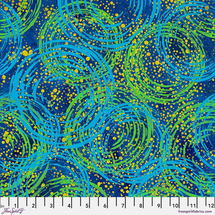 Dragonfly Dance Swirlygig - Blue fabric - PWSP111.BLUE