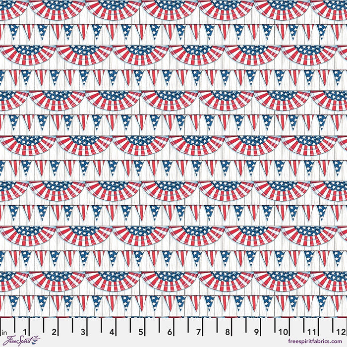 Happy Birthday America Americas Birthday Bunting - Red fabric - PWMY029.RED