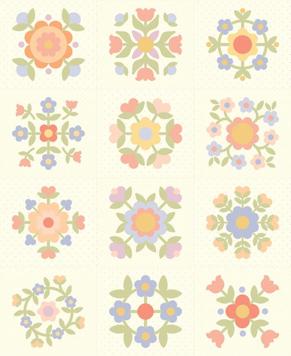 Pastel Prairie Panel Porcelain fabric 31771 11