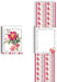 Set of three floral-themed cards with decorative borders on a white background