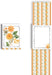 Packaging of floral-themed stationery items with yellow flowers and text.