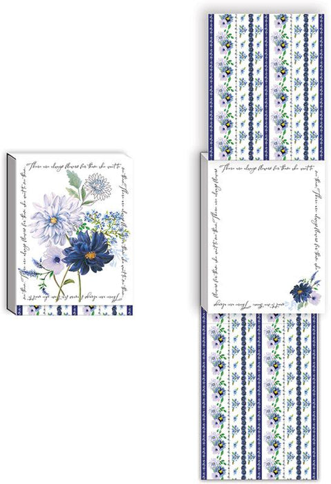 Packaging with floral design and text on a white background