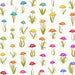 Mushroom Parade Day fabric A-1444-K - Color Wheel collection by Alison Glass
