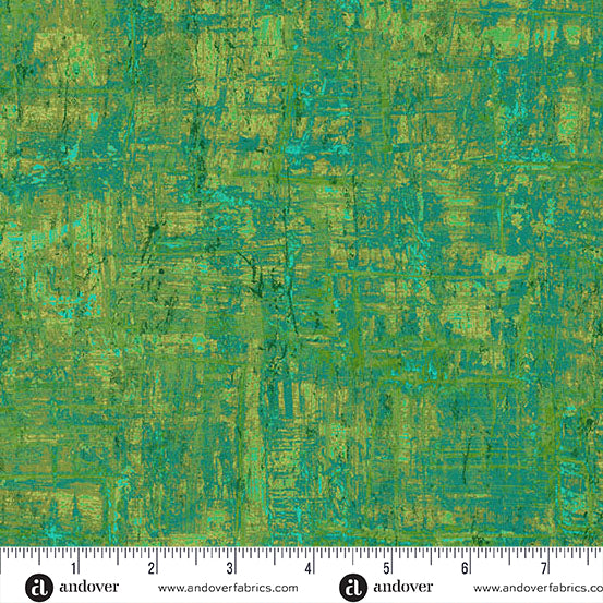 Nitty Gritty Green Apple fabric A-1434-G1 with ruler