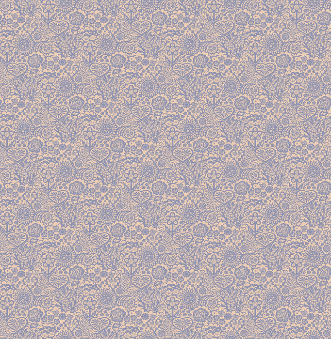 Little Heaven in Cornflower fabric | Yesterday fabric collection