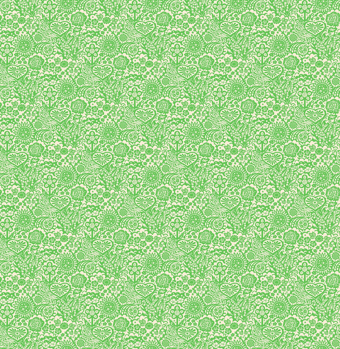 Little Heaven in Verdant fabric | Yesterday fabric collection
