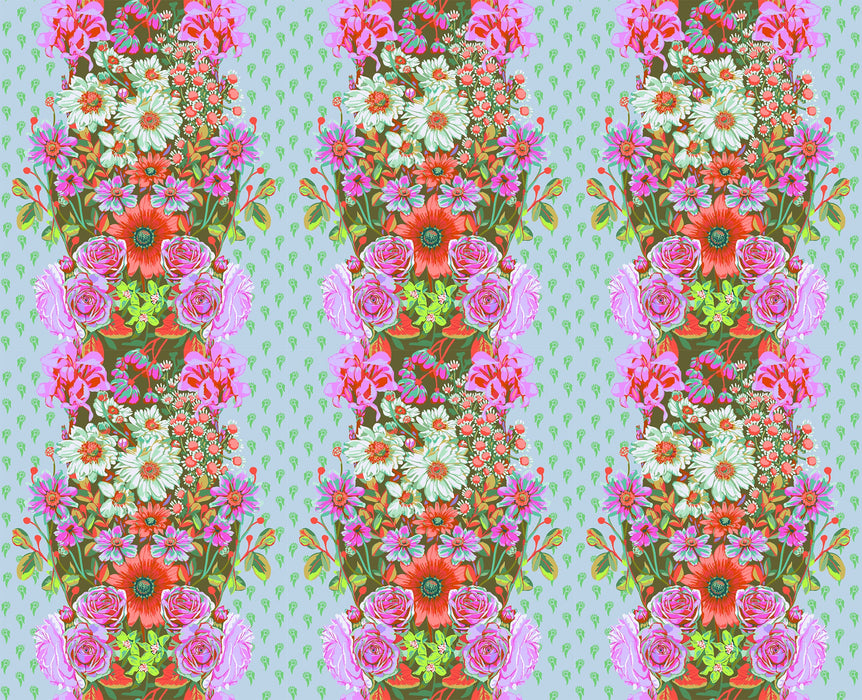 Perennial Borders Beata's Garden - Seafoam fabric - AMT137-78V