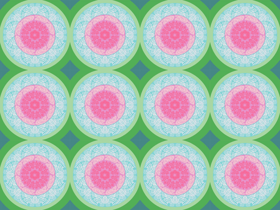 Perennial Borders Doily - Powder fabric - AMT138-78V