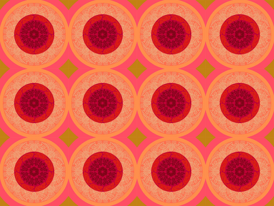 Perennial Borders Doily - Taffy fabric - AMT138-38C