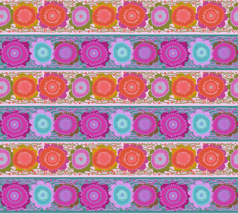 Perennial Borders Line Dance - Bouquet fabric - AMT135-82V