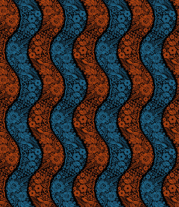 Perennial Borders Village Path - Night fabric - AMT139-99L