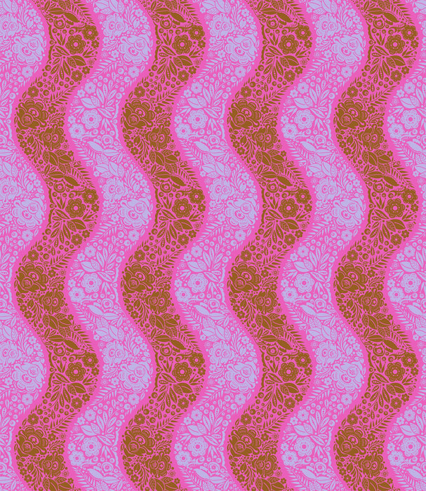 Perennial Borders Village Path - Raspberry fabric - AMT139-84V