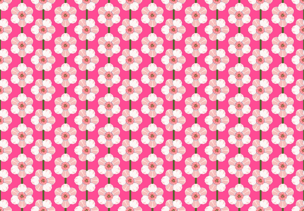 Iconic Bubblegum Daffodil Fabric - AMT126-28C