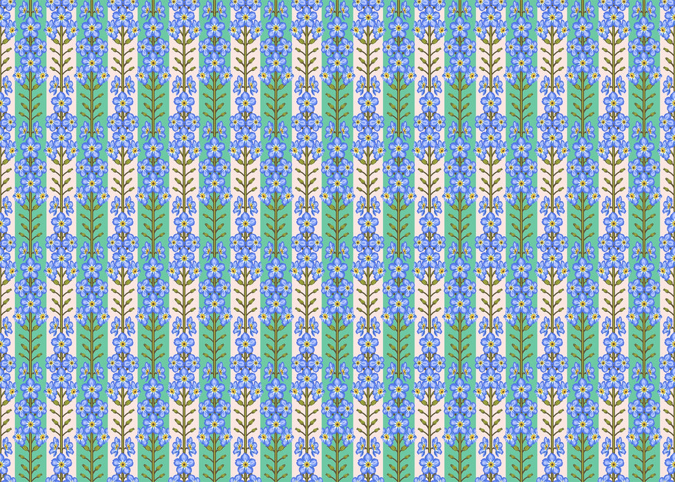 Iconic Fresh Forgetmenot Fabric - AMT125-75C
