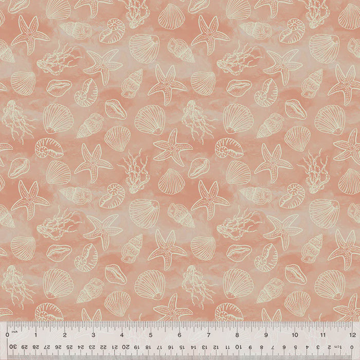 Ocean Song Shell Collection, Coral fabric