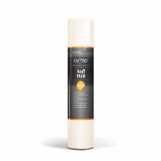 Roll of OESD Soft Web Fusible stabilizer on a white background