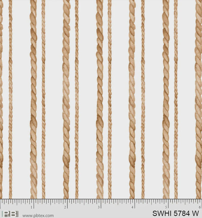 Sea Whispers Rope Stripe - SWHI05784W