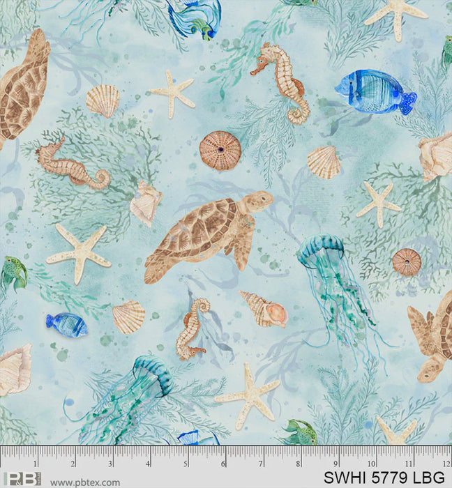 Sea Whispers Sea Life Allover - SWHI05779LBG
