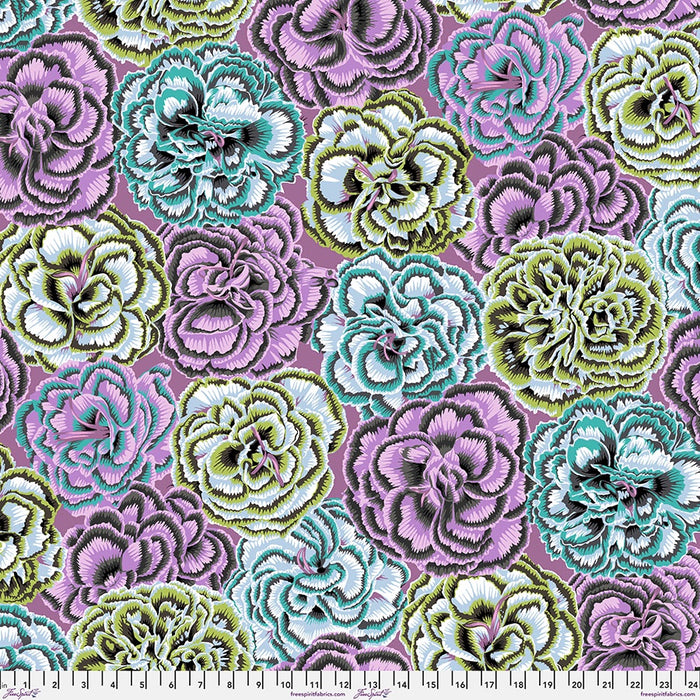 Picotee Carnations in Contrast Kaffe Fassett Collective August 2025 fabric
