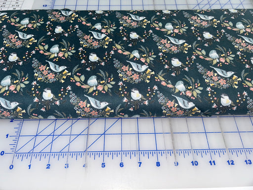 Songbird Serenade Meadow Nests Teal fabric - SS23620
