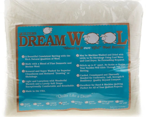 Quilters Dream Wool batting Twin 93in x 72in