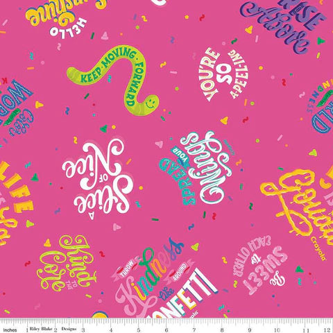 Colors of Kindness Main C13680 Hot Pink || Riley Blake Designs
