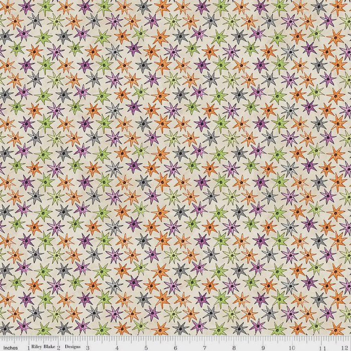 Ghoul Friends Stars Cream fabric - C16055-CREAM