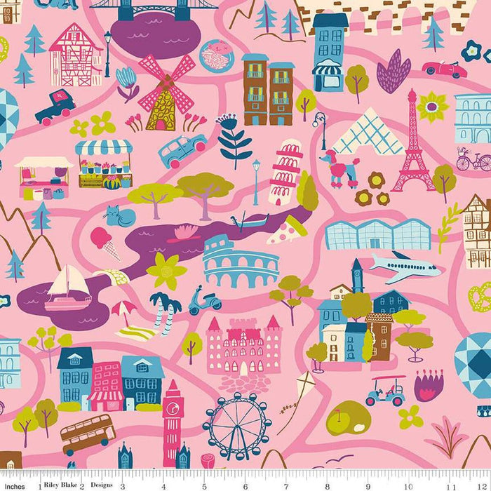 The Genesis of a Journey It Takes a Village Rose fabric