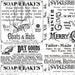 Riley Blake White as Snow Snowy Soap Ads White fabric