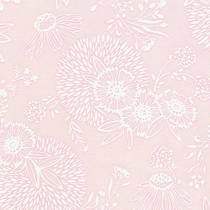 Wishwell: Alabaster Hues Bloom Burst Pearl Pink fabric