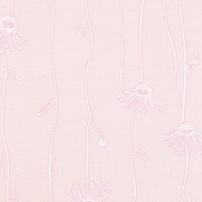 Wishwell: Alabaster Hues Daisy Vine Pearl Pink fabric
