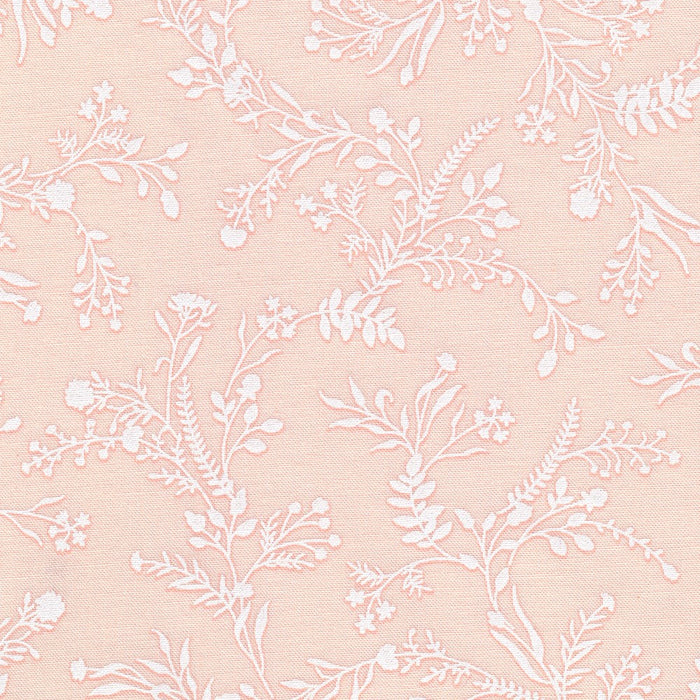 Wishwell: Alabaster Hues Leafy Vine Ice Peach fabric