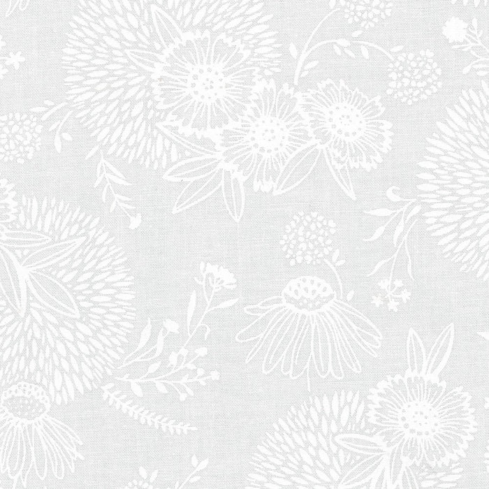 Wishwell: Alabaster Hues Mini Meadow White fabric