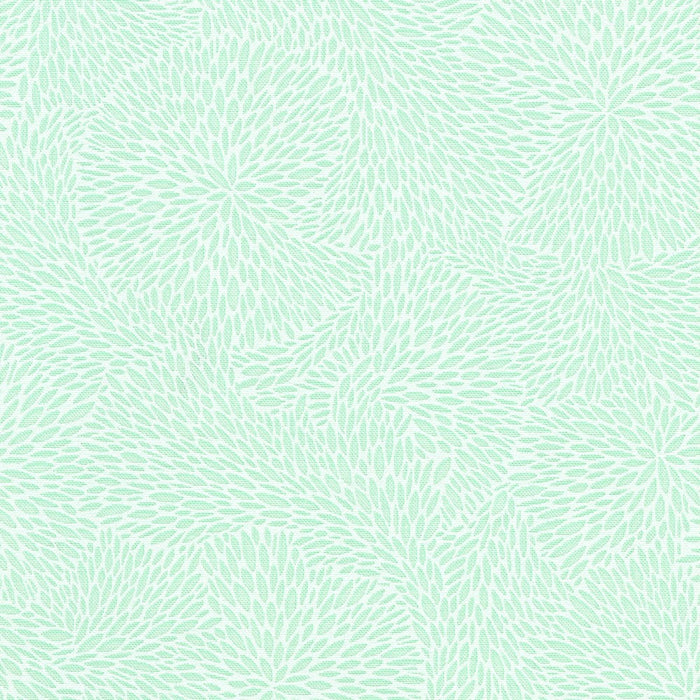 Wishwell: Alabaster Hues Petal Mosaic Mint fabric