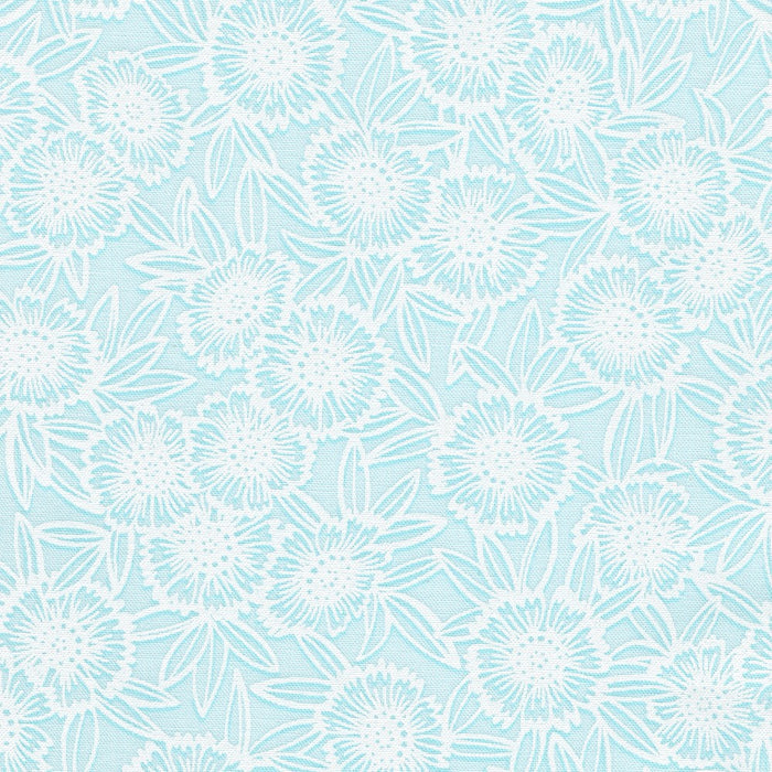 Wishwell: Alabaster Hues Tonal Bloom Sky fabric