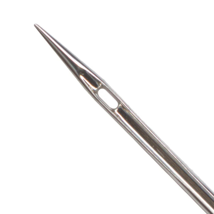 Metal needle on a white background